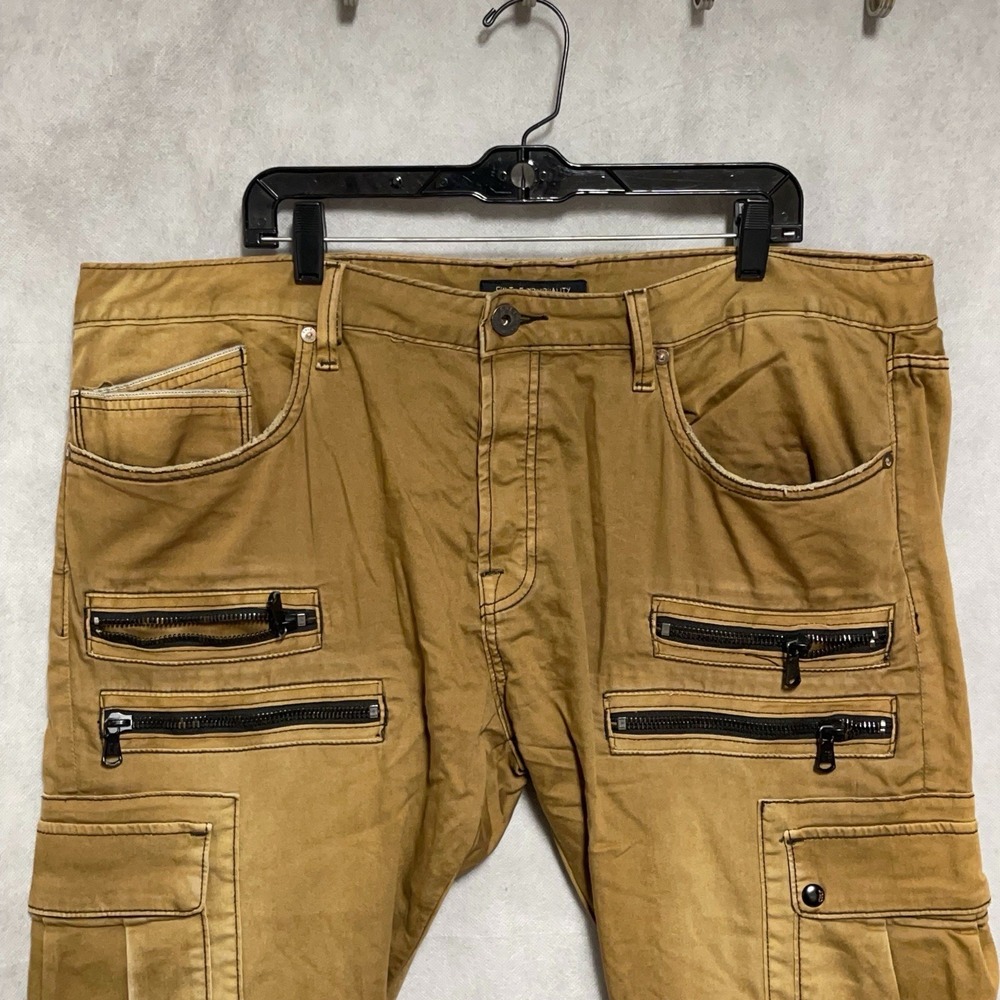 Cult Of Individuality Pants Men's 42X34 Brown Rebel Cargo Street Biker Utility